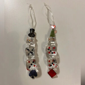 Department 56 Dice Christmas Ornaments  set of 2